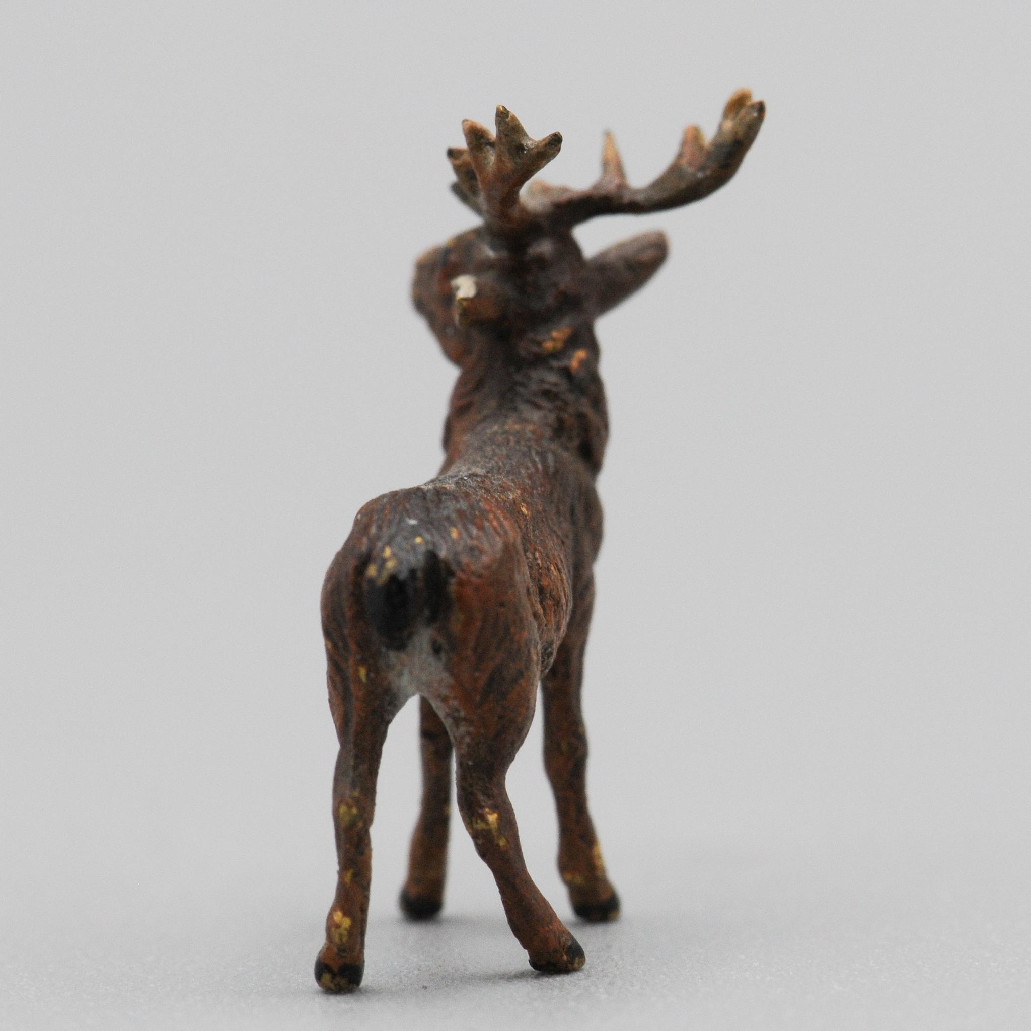 Tiny+Cold-Painted+Austrian+Vienna+Bronze+of++Stag+One+Inch+Tall picture 4