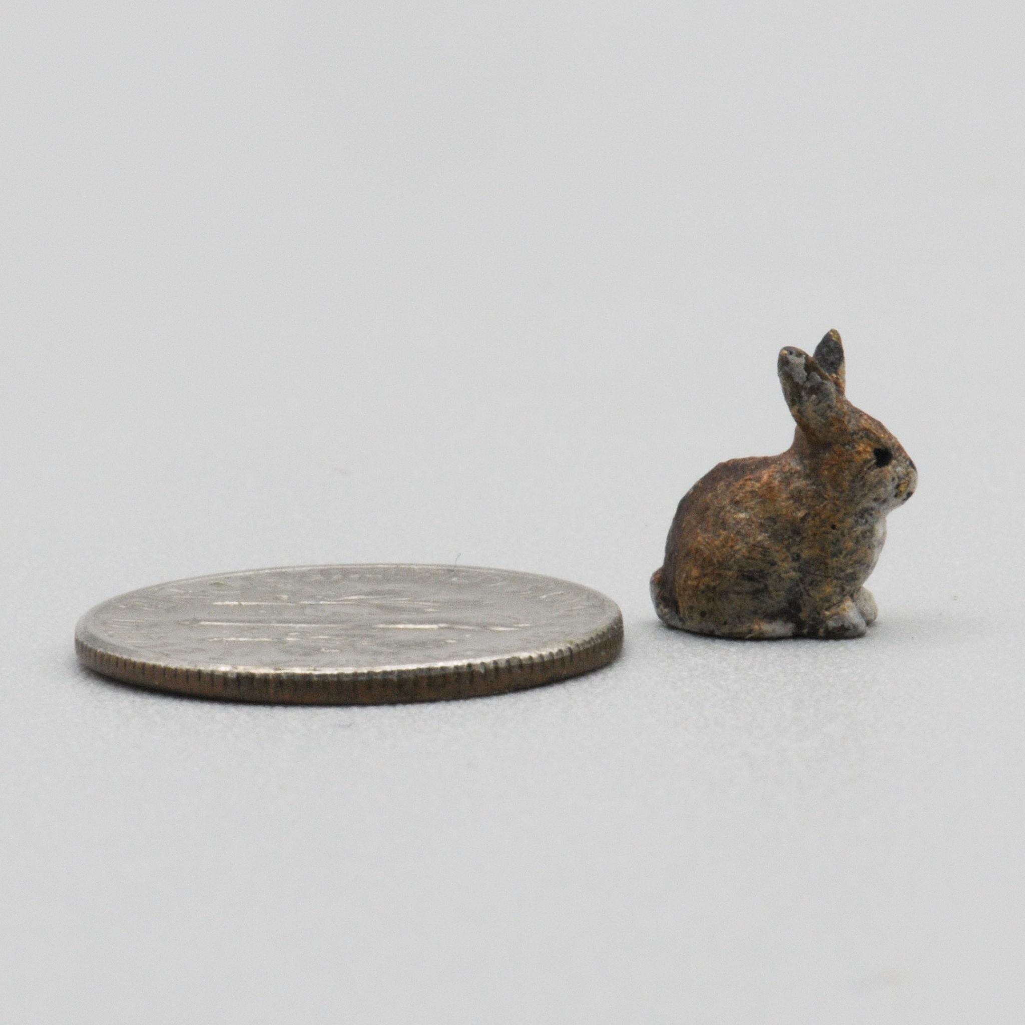 Vintage+Tiny+Cold+Painted+Vienna+Bronze+of+a+Rabbit picture 2