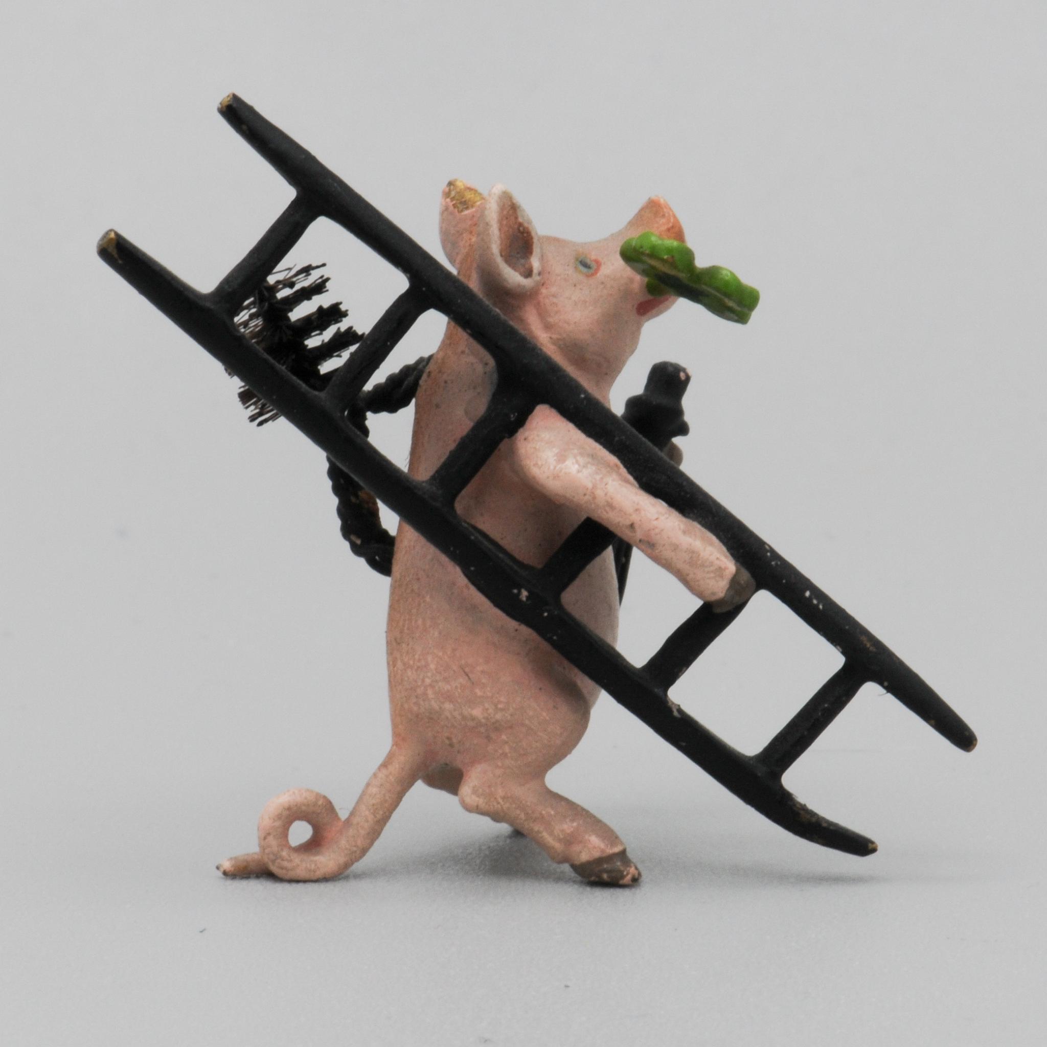 Miniature+Cold+Painted+Vienna+Bronze+of+Pig+Chimney+Sweep picture 3