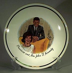 President+John+F.+Kennedy+%26+Jackie+Kennedy+Plate picture 1