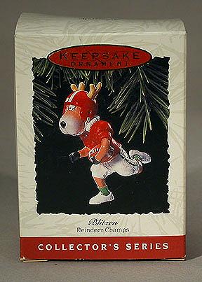 1993+Reindeer+Champs+Series+Hallmark+Ornament+-+Blitzen+-+Football picture 1