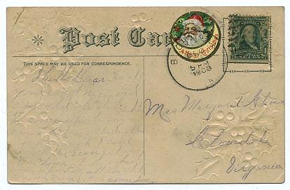 Vintage+Christmas+Postcard+with+Robins picture 2