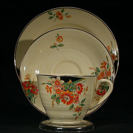 Crown+Ducal+Crantock+Trio+-+Cup%2C+Saucer%2C+and+Plate picture 1