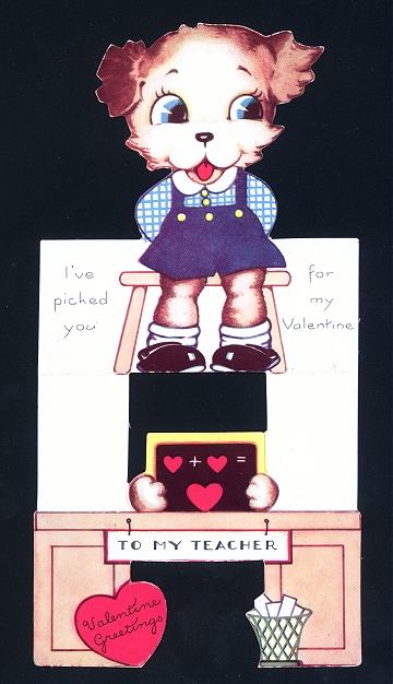 Vintage+Fold-Out+Valentine+Card+for+Teacher+-+Puppy picture 2