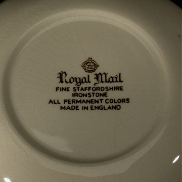 Pair+of+Staffordshire+Ironstone+Royal+Mail+Butter+Pats+or+Coasters picture 2