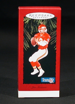 1995+Joe+Montana+KC+Hallmark+Football+Ornament picture 1