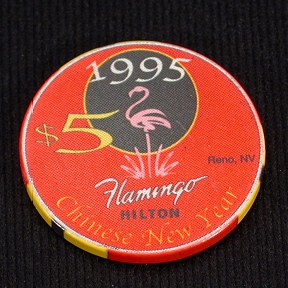 Flamingo+Hilton+Reno+%245+Casino+Chip+Chinese+New+Year+-+Year+of+the+Pig+1995 picture 1