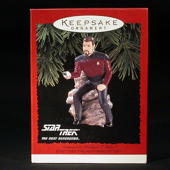 1996+Hallmark+Star+Trek+Ornament+Commander+Riker+MIMB picture 1