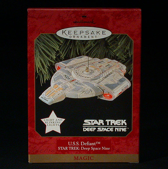 1997+Hallmark+Star+Trek+Ornament+USS+Defiant+MIMB picture 1