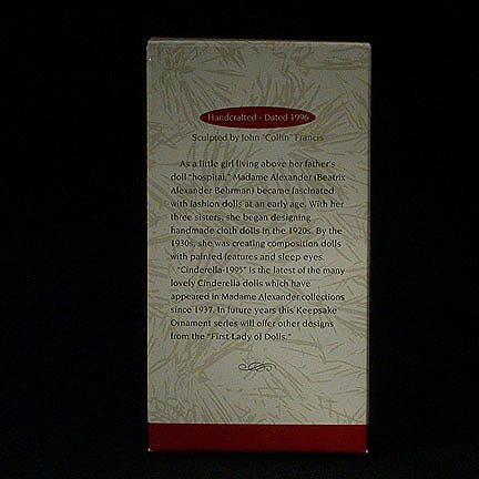 1996+Hallmark+Ornament+Madame+Alexander+Cinderella picture 2