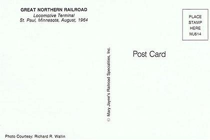 Railway+Train+Postcard+Great+Northern+Railroad+Locomotive+Terminal picture 2