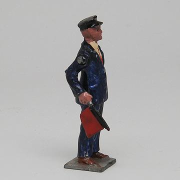 Hollowcast+Railway+Guard+with+Flag+Made+in+France picture 1