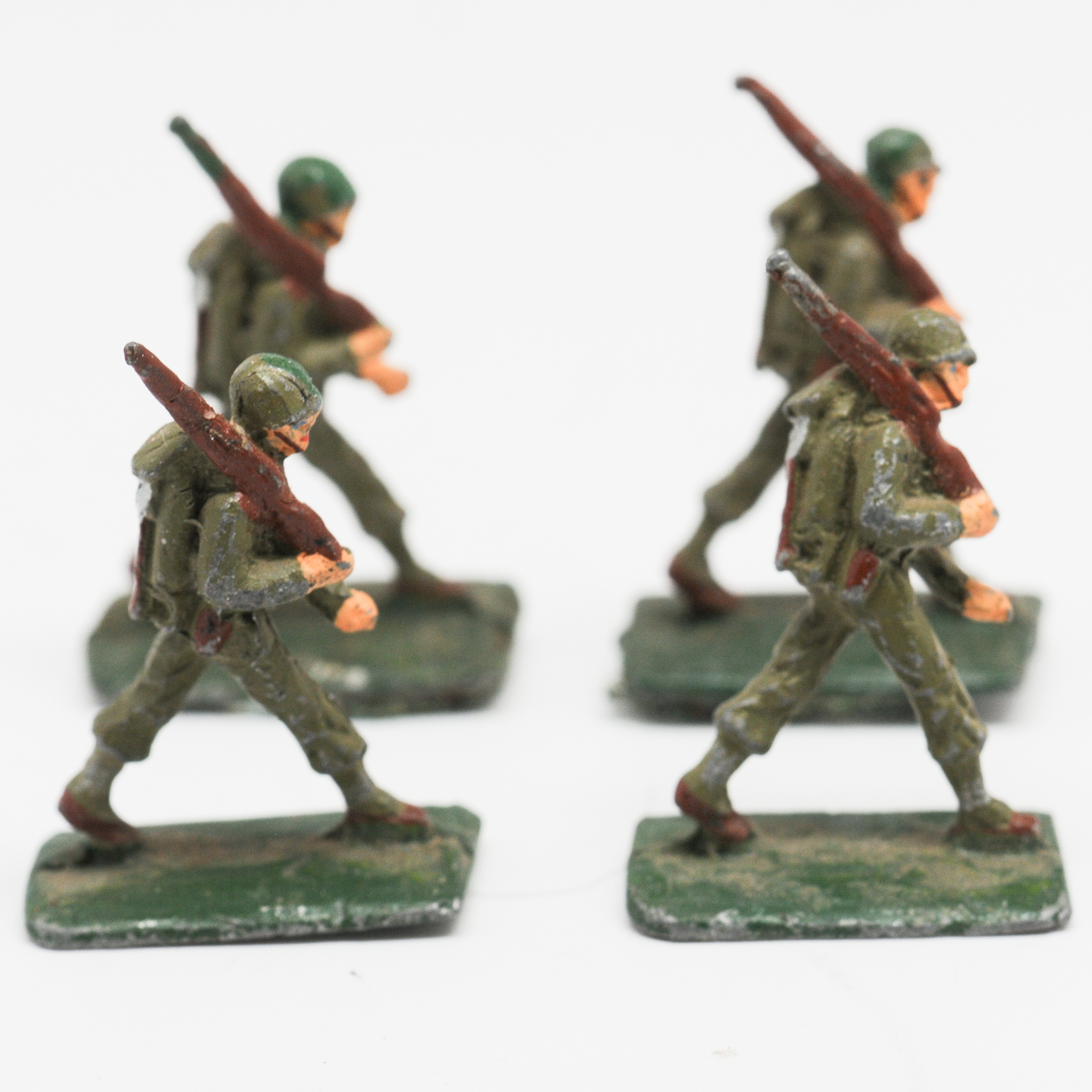 SAE+Four+Riflemen+Striding+Lead+Toy+Soldiers++30mm picture 1