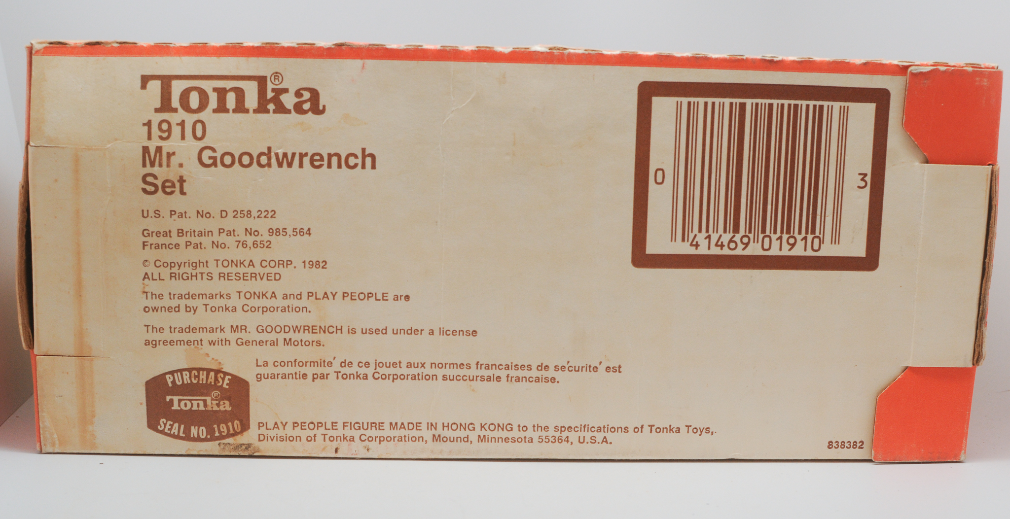 Tonka+Goodwrench+Set+1910+in+Original+Box+Dated+1982 picture 2