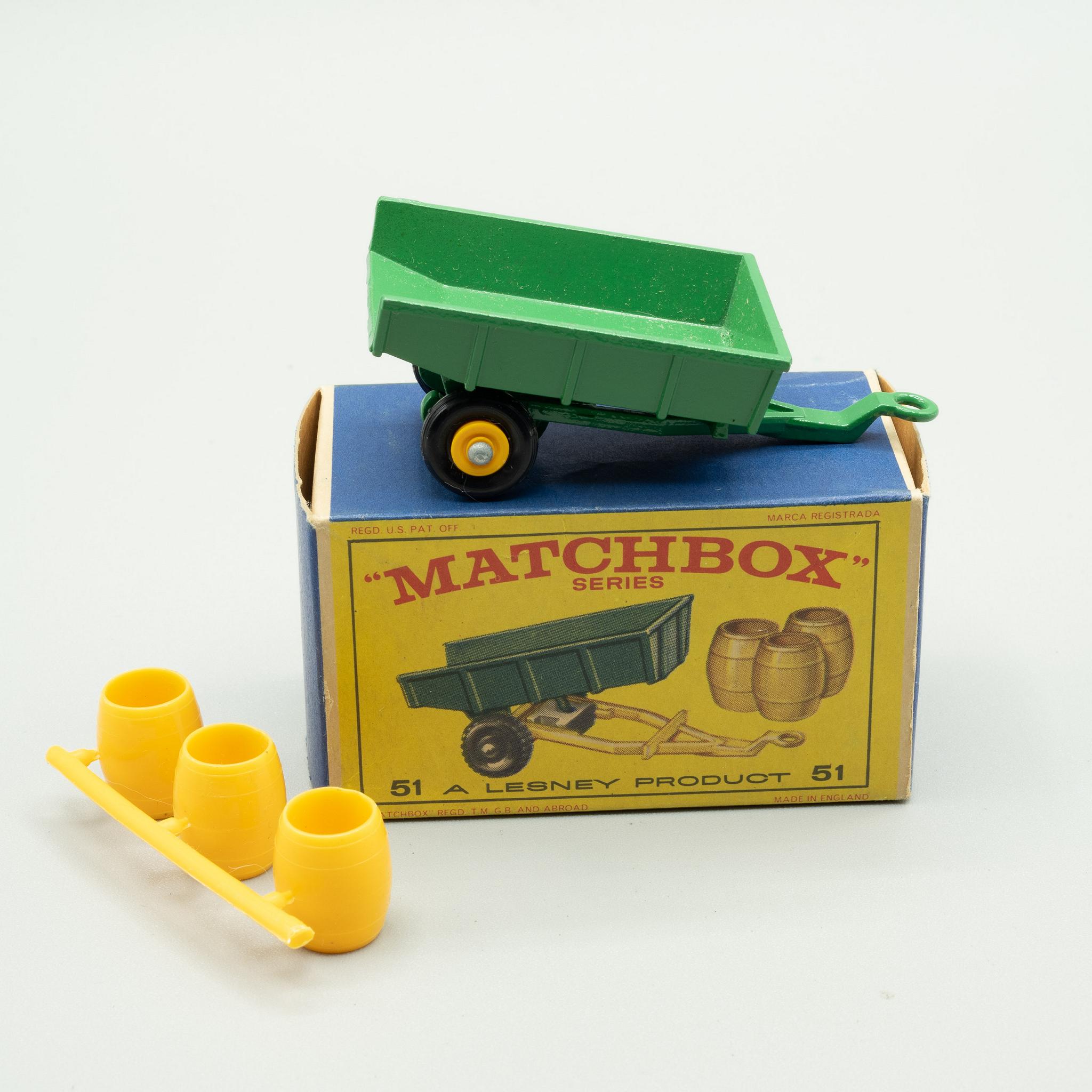 Lesney+Matchbox+51B+John+Deere+Trailer+Issued+1964 picture 1