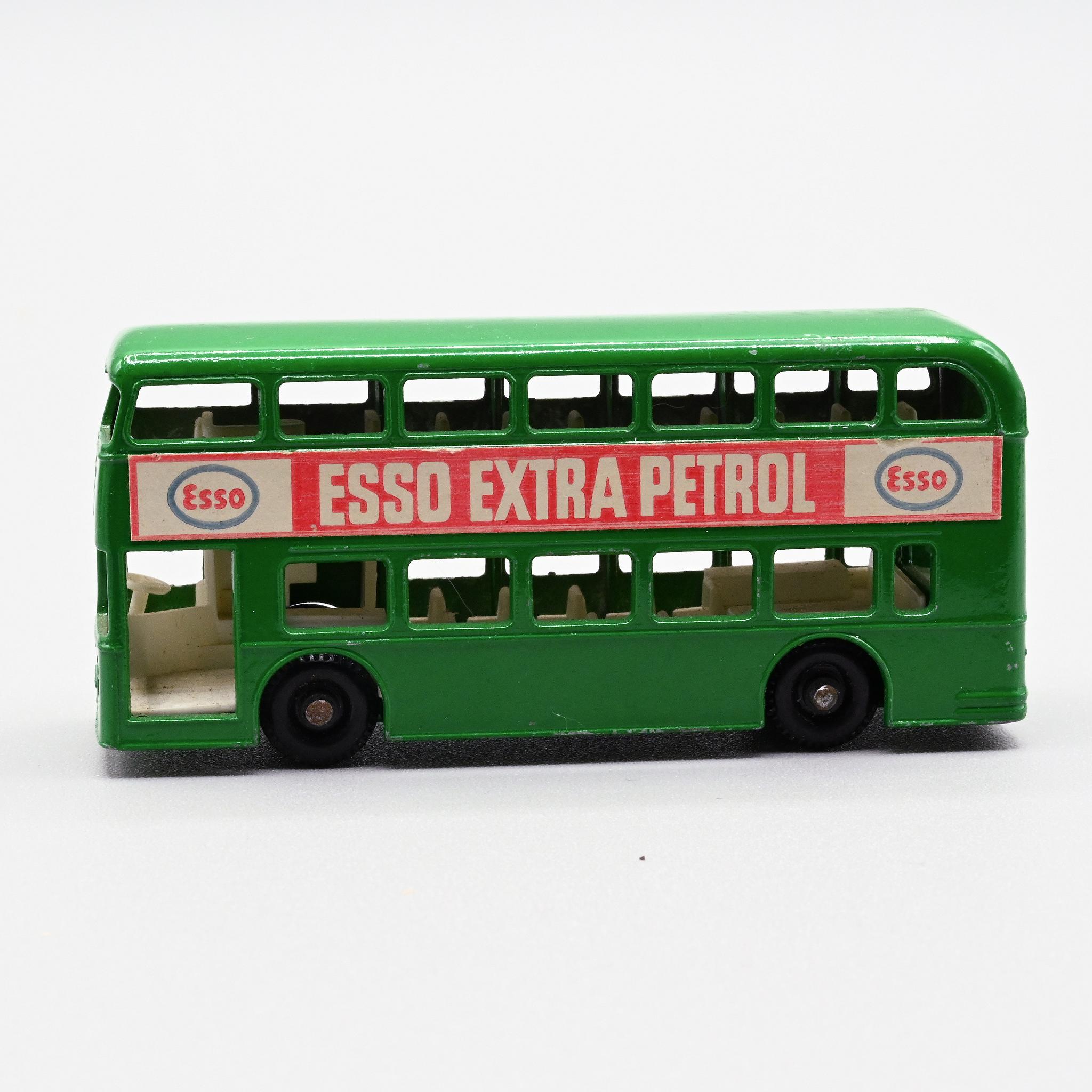 Matchbox+74B+Daimler+London+Bus+Green+Esso+Extra+Petrol+1966 picture 1