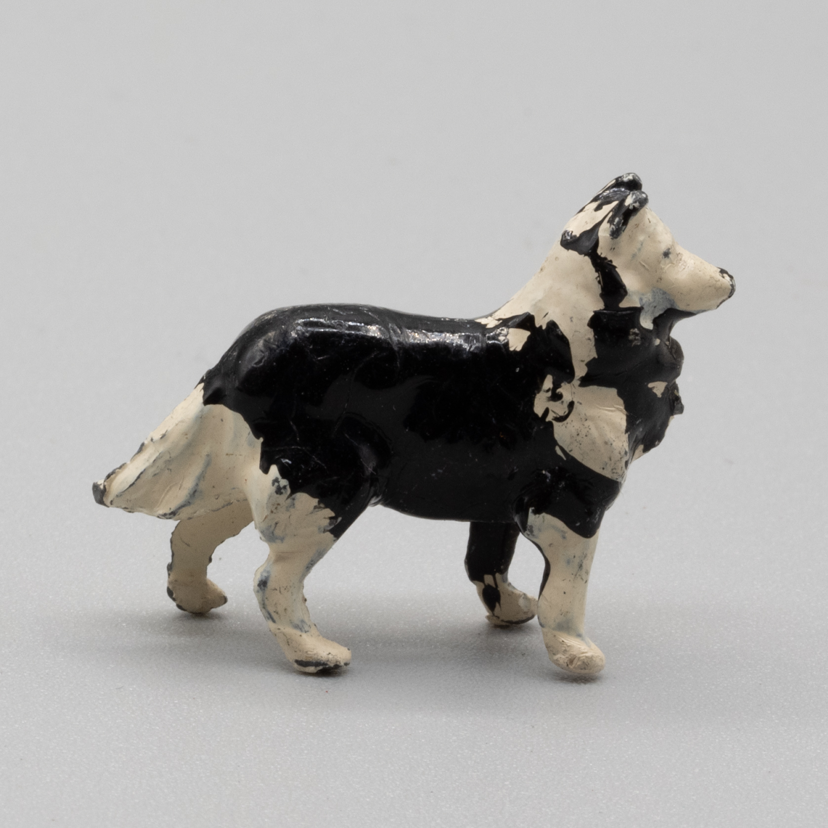 Britains+Collie+Sheep+Dog+Black+and+White+Vintage+Lead+Farm+Toys picture 2