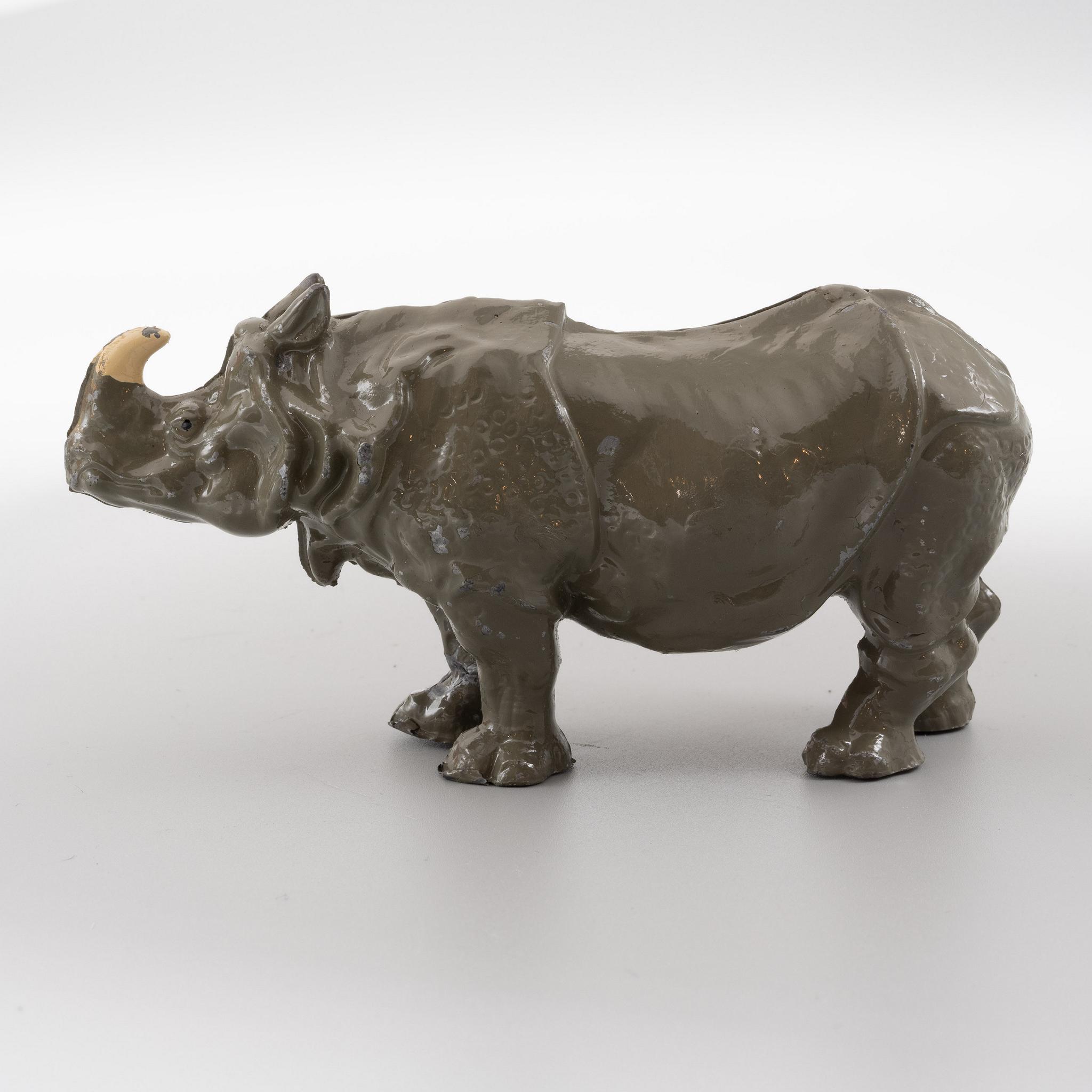 Britains+908+Indian+Rhinoceros+Vintage+Lead+Animal+from+Zoo+Series picture 1