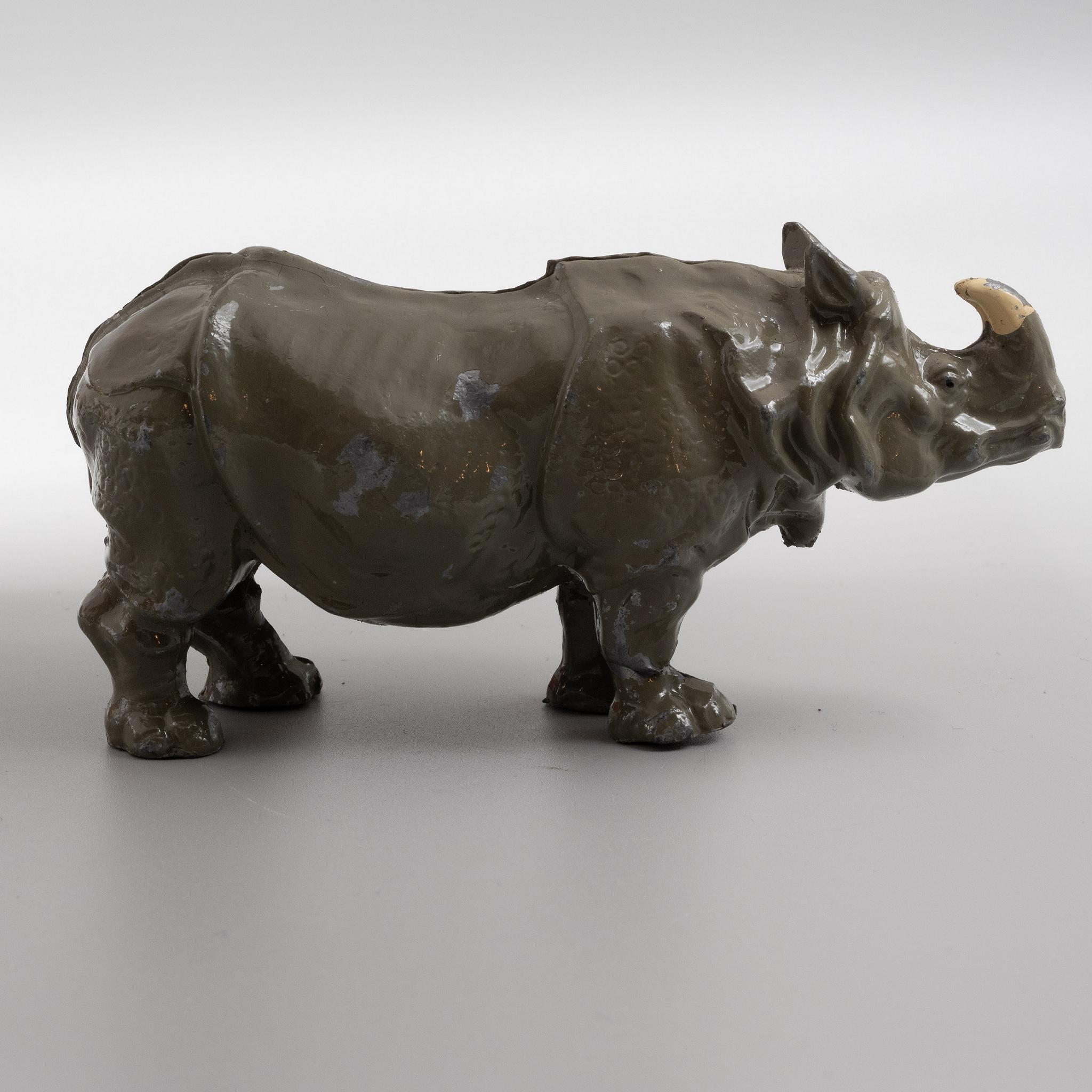 Britains+908+Indian+Rhinoceros+Vintage+Lead+Animal+from+Zoo+Series picture 2