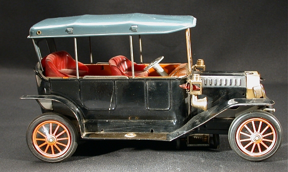 Tin+Battery+Operated+Ford+Car+Z+Japan+10+1%2F2+inch picture 2