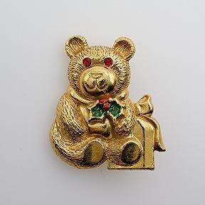 Gerry's Christmas Teddy Pin with Gift