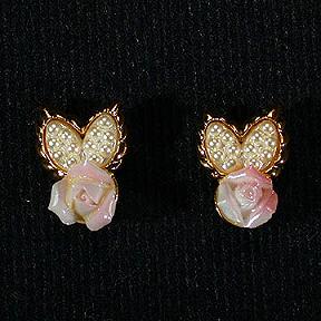 Avon Porcelain Blossom Pierced Earrings