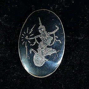 Siam Sterling Oval Pin