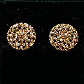 Sarah Coventry Basket Weave Clip Earrings