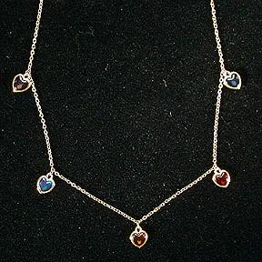Sarah Coventry Candied Heart Choker Necklace