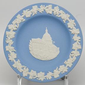 Wedgwood Blue and White Jasperware Washington DC Pin Tray Dish