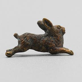 Miniature Vienna Bronze Running Hare or Rabbit