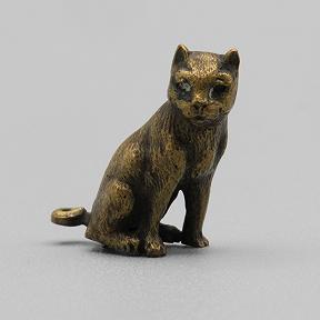 Miniature Vienna Austrian Bronze Sitting Cat