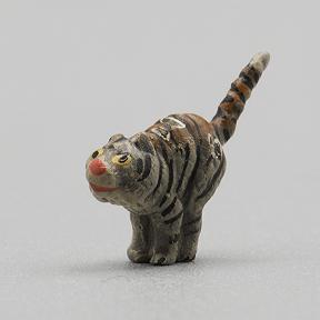 Vintage Tiny Vienna Bronze of a Standing Cat