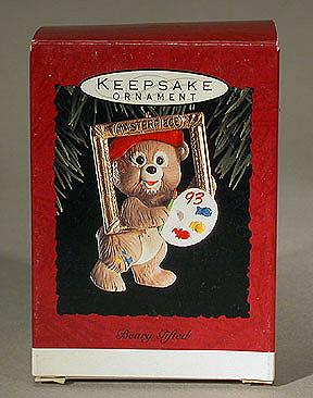 1993 Hallmark Bear Ornament - Beary Gifted