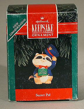 1992 Hallmark Ornament - Secret Pal Raccoon Postman