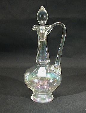 Beautiful Blown Glass Victorian Claret Jug or Cruet