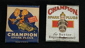 Two Champion Automotive Match Books