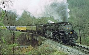 Steam Railway Train Postcard Clinchfield Challenger Locomotive 676