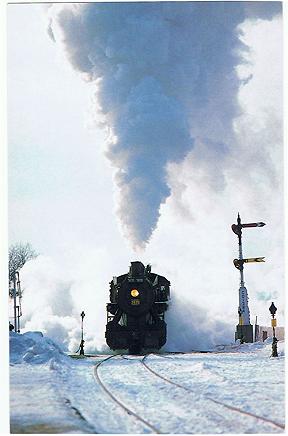 Steam Railway Train Postcard Canadian National Locomotive 7570
