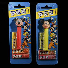 Two different Mickey Mouse Disney Pez Dispensers