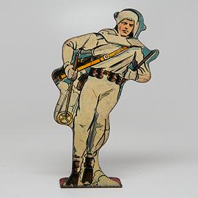 Marx Soldiers of Fortune Ski Trooper Tin Figure