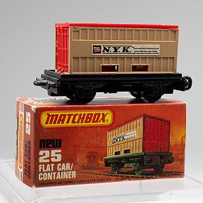 Vintage Matchbox 25f Flat Car/Container MIB