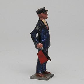 Hollowcast Railway Guard with Flag Made in France