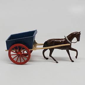 Britains 40F Horse-drawn Farm Cart Blue, Probably Pre-War