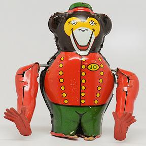 Joustra Acrobat Bear Tin Litho Wind up Toy