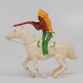Johillco John Hill Co Indian Chief on Horse with Gun