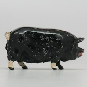 Large Black Pig Vintage Lead Farm Animal made by Britains