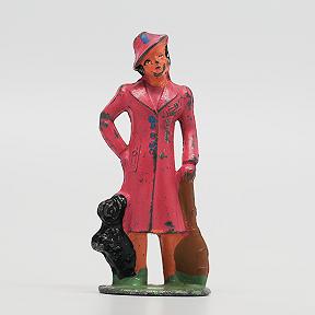 Barclay Woman with Poodle and Racket American Dimestore Figure