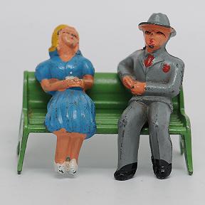 Barclay Couple on Bench American Dimestore Figure