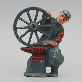 Manoil Blacksmith with Wheel Vintage Lead Dimestore Figure